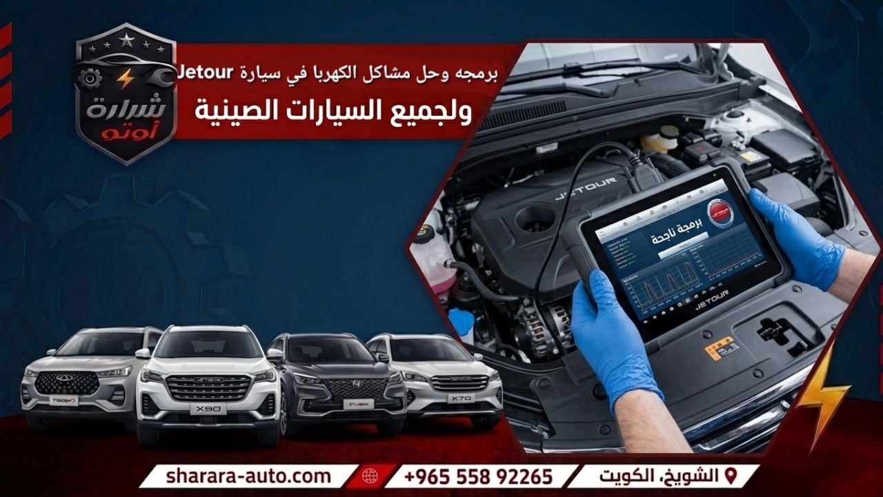 برمجه وحل مشاكل الكهربا في سيارة Jetour ولجميع السيارات الصينيه اهم كراج بالكويت شرارة اوتو 55892265