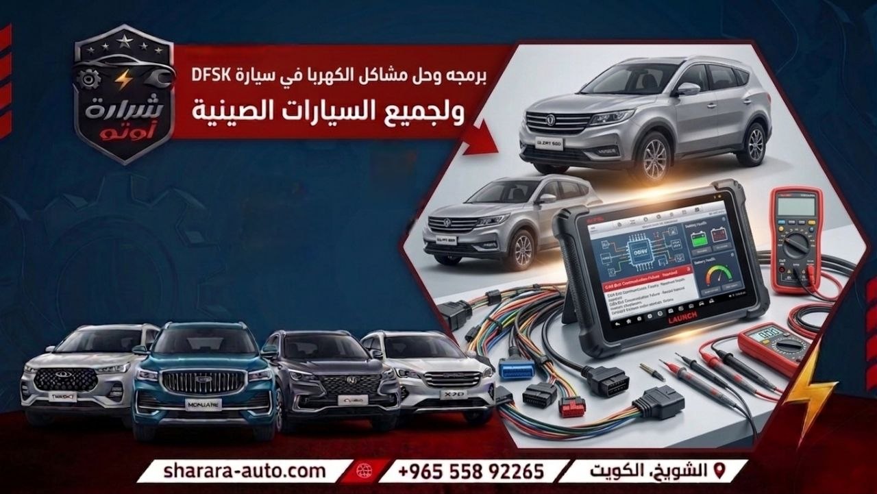 برمجه وحل مشاكل الكهربا في سيارة DFSK ولجميع السيارات الصينيه اتصل بنا الآن 55892265
